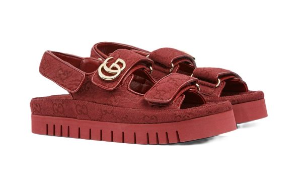 Gucci Sandal Dooble GG Burdeos