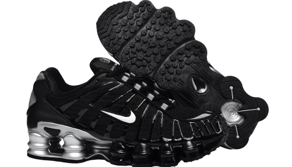 Nike Shox TL Negras Logo Blanco