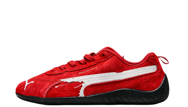 Balenciaga X Puma Speedcat Suede Distressed Red White