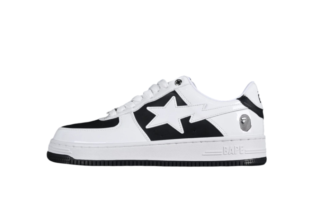 Bapesta Low Patent Leather Pack Black