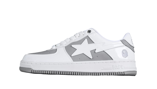 Bapesta Low Patent Leather Pack Grey