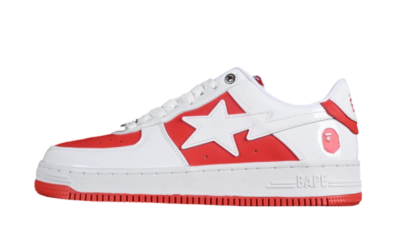 Bapesta Low Patent Leather Pack Red