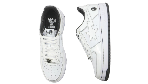 Bapesta Low White Black