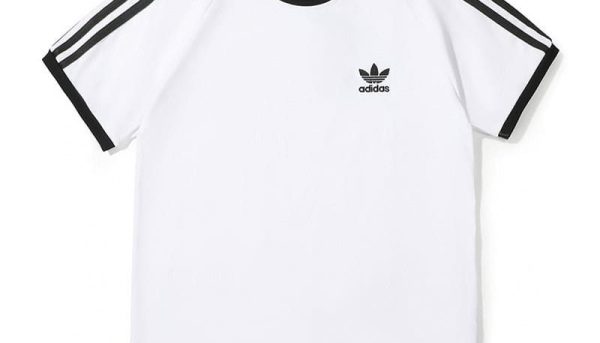 Camiseta adidas blanca rayas negras