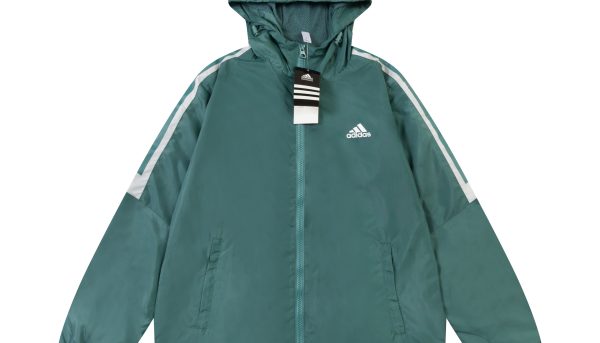 Chaquetas Verde Adidas Rayas