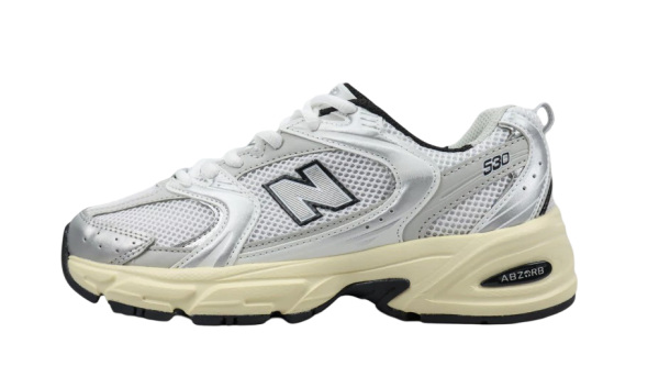 New Balance 530 White Metallic Silver