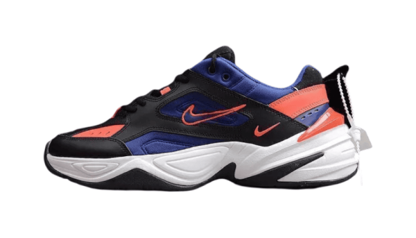 Nike M2K Tekno Black Deep Royal Blue Bright Crimson
