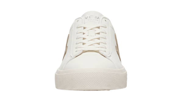Veja Campo leather sneakers in white with a sable-colored V logo